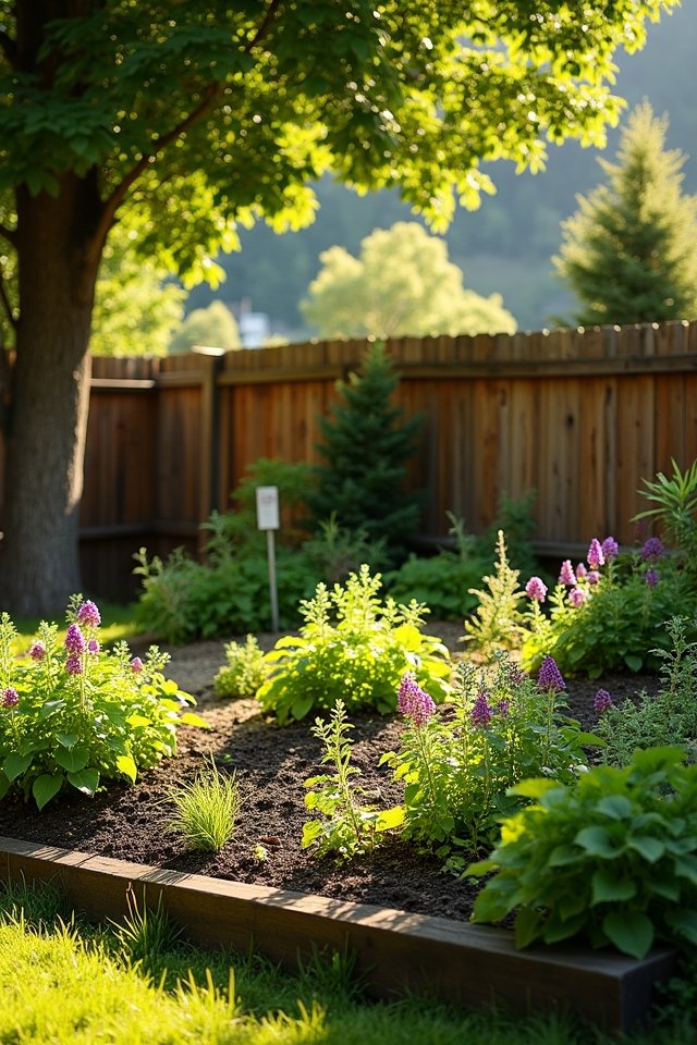 sunny sheltered garden location