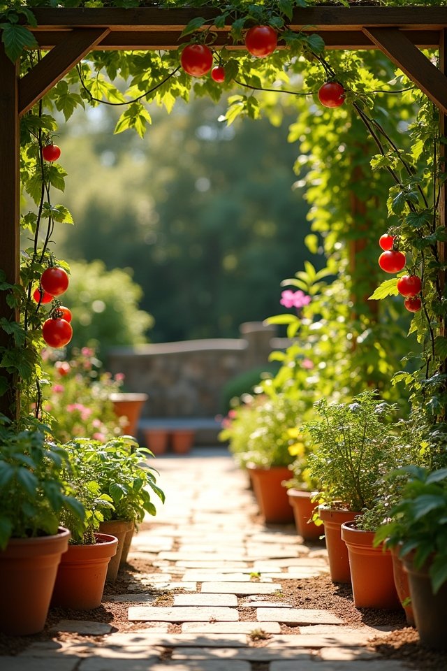 sunny sheltered vegetable garden