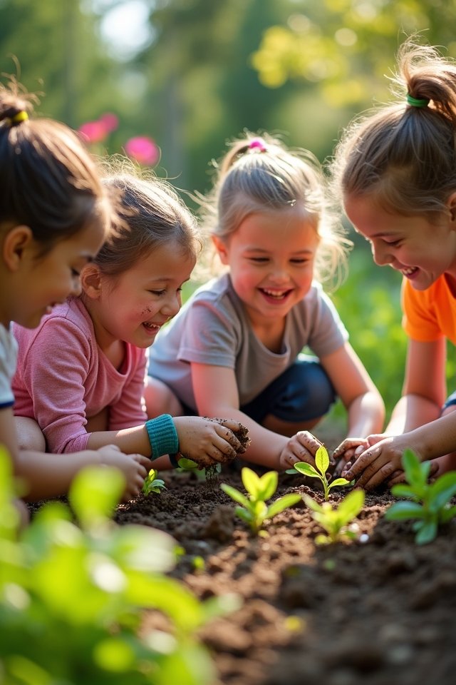 teamwork through gardening activities