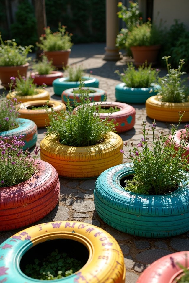 transform old tires creatively