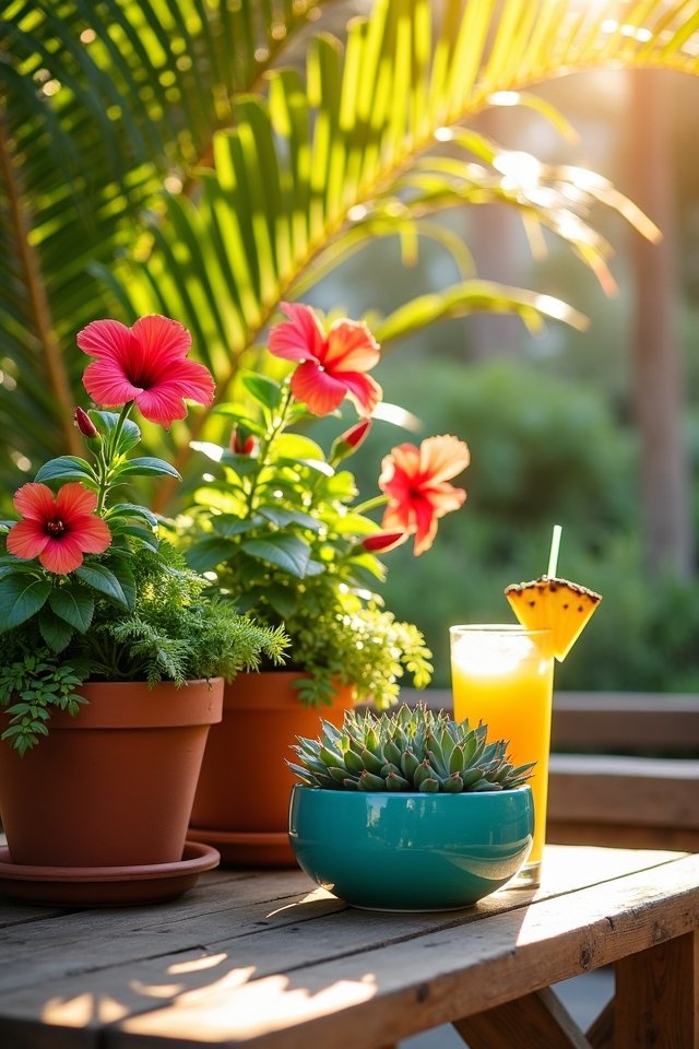 tropical patio retreat vibes