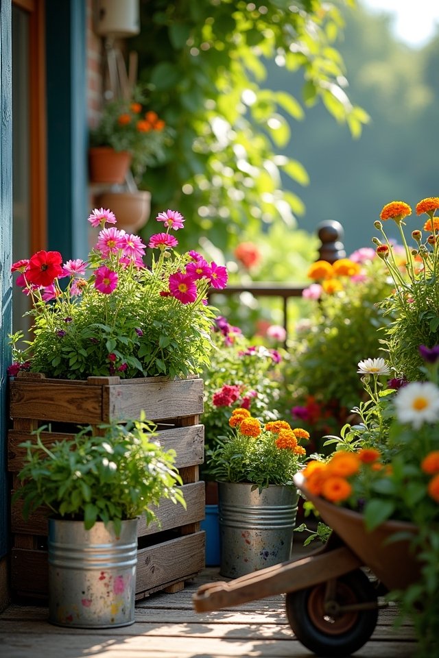 upcycled planters for gardening