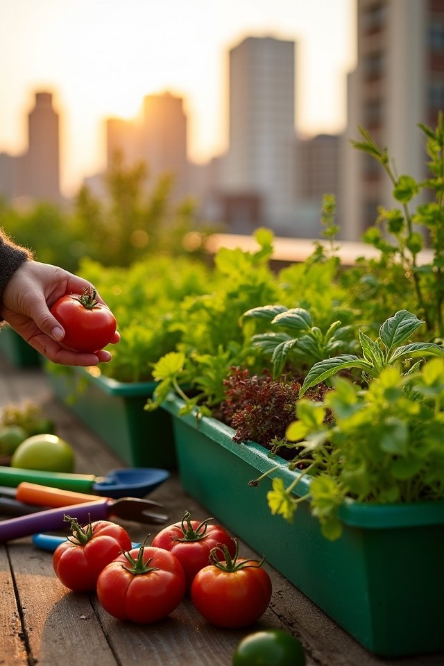 urban garden harvest joy