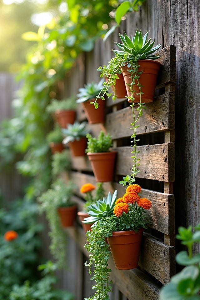 vertical garden from pallet