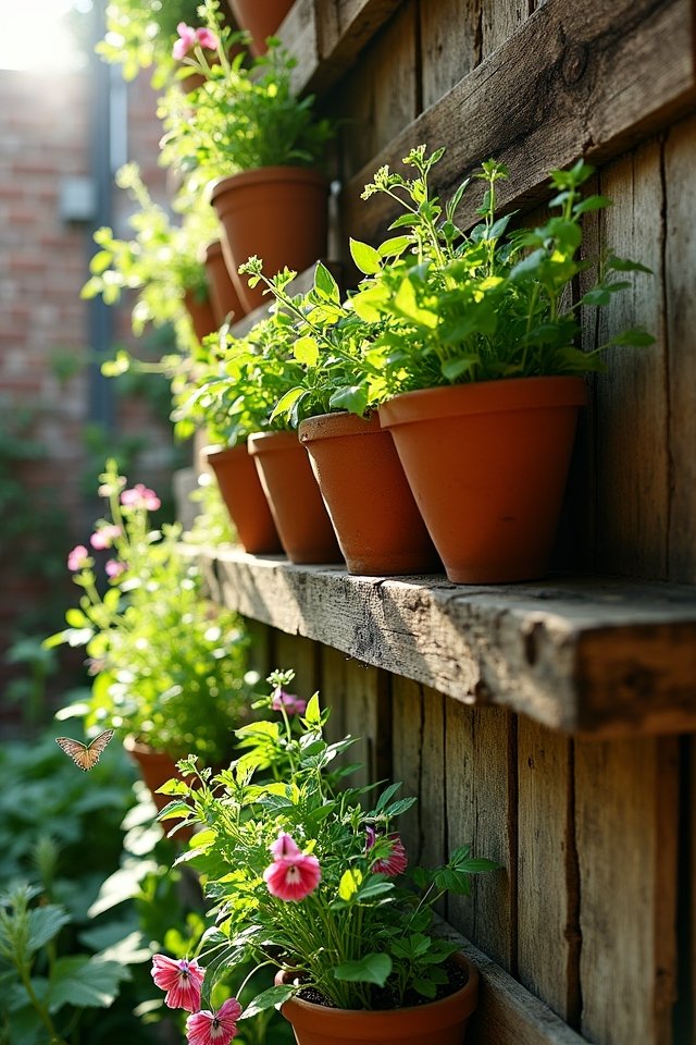 vertical garden with pallets