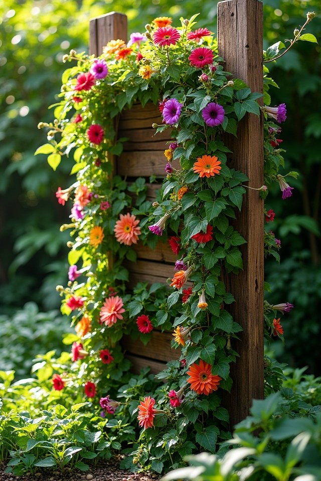 vertical gardening art piece