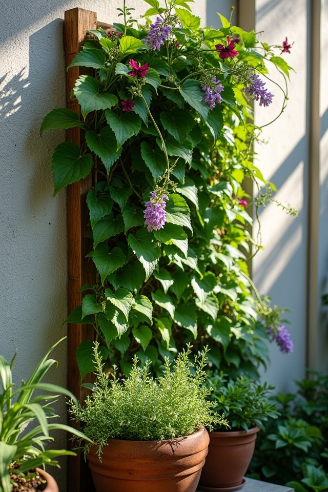vertical gardening with climbers