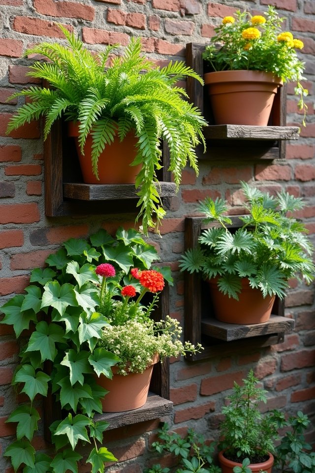 vertical gardening with wall planters