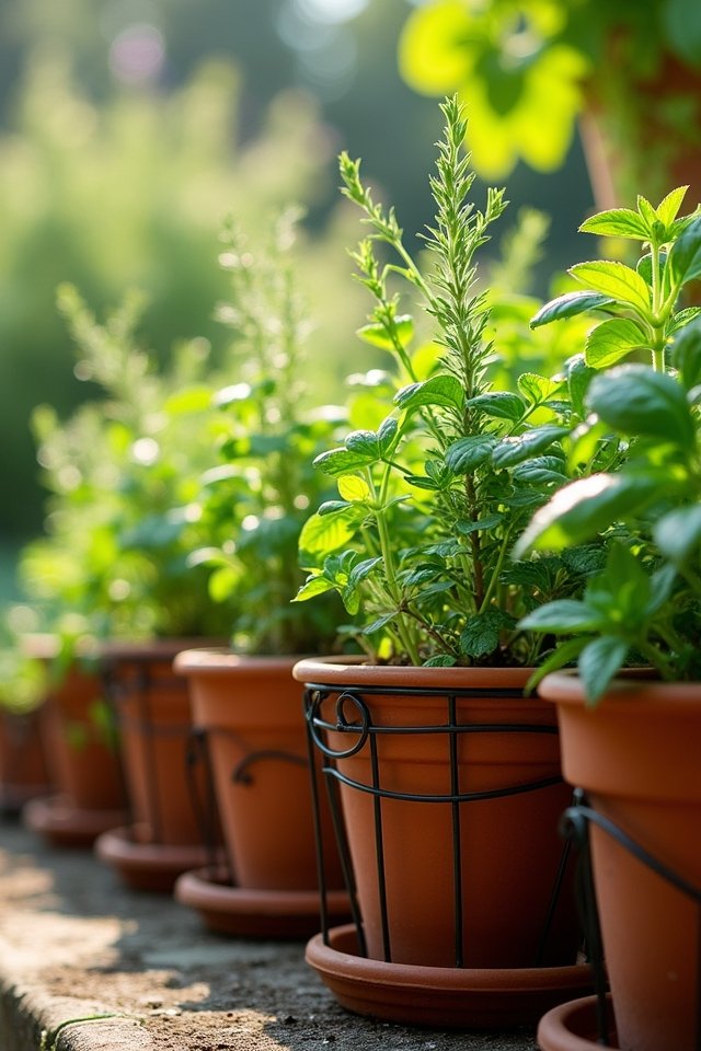 vertical herb gardening elegance
