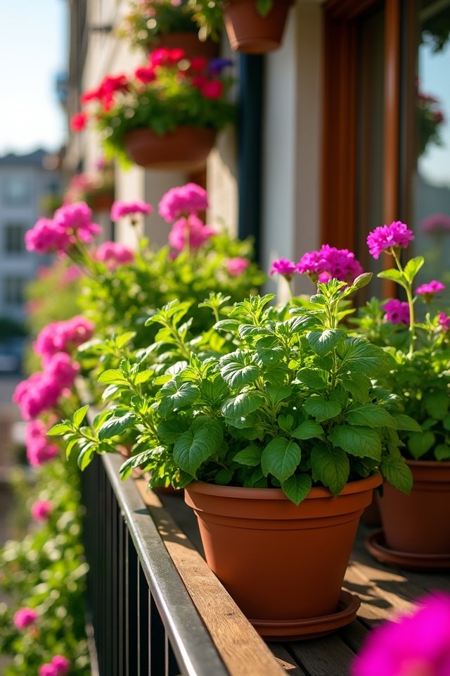 vibrant balcony container gardening
