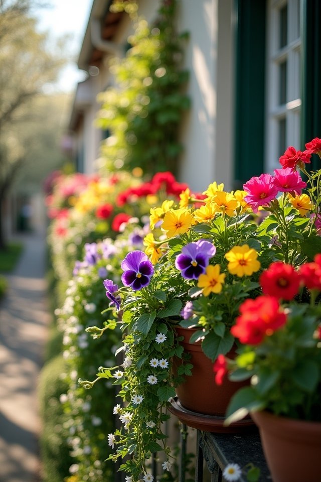 vibrant balcony spring blooms