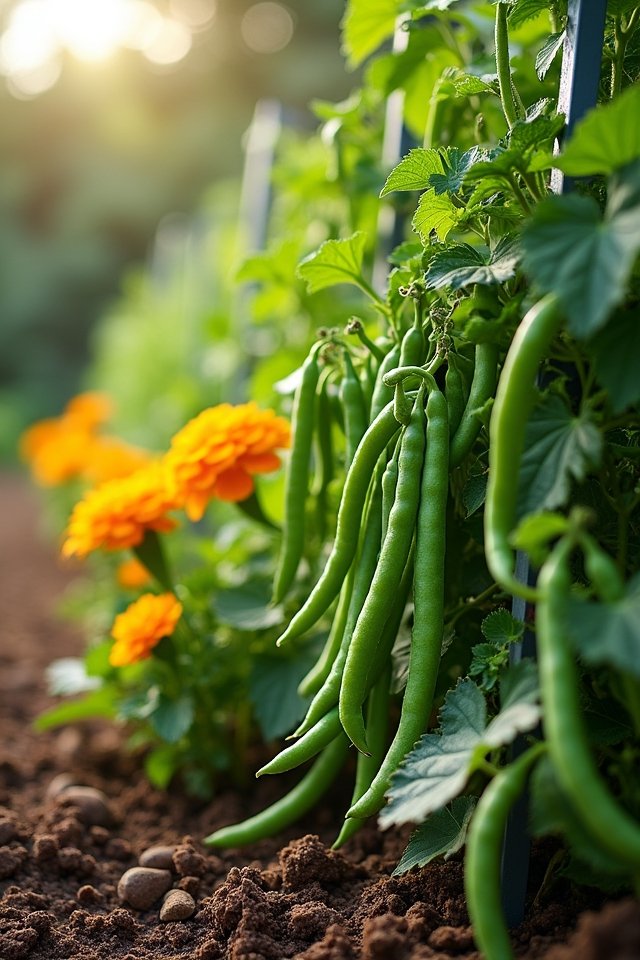vibrant bean plants flourish