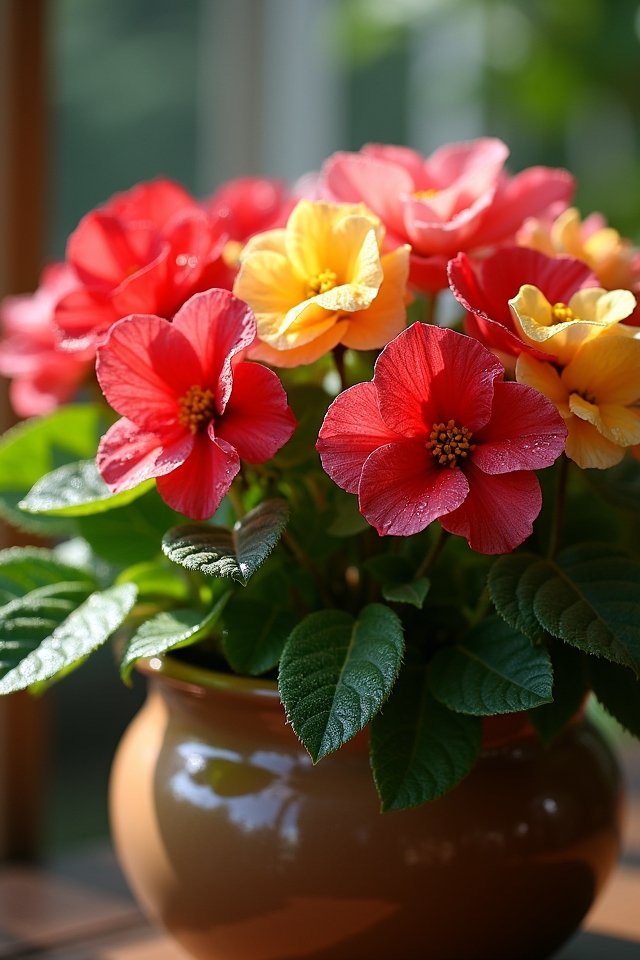 vibrant begonias for containers
