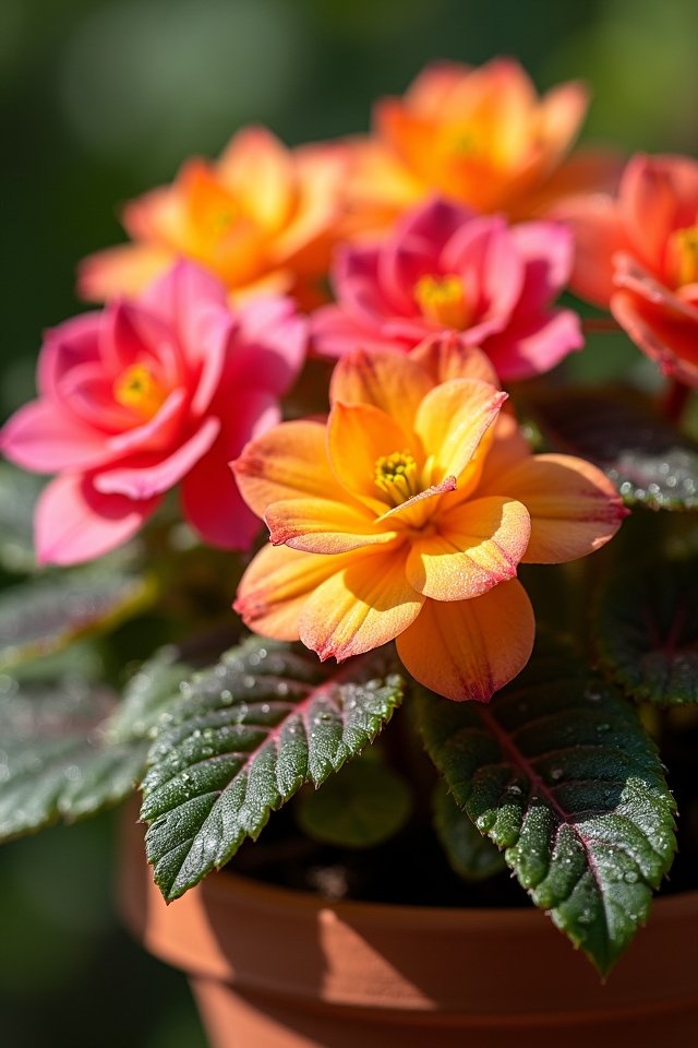 vibrant begonias for containers