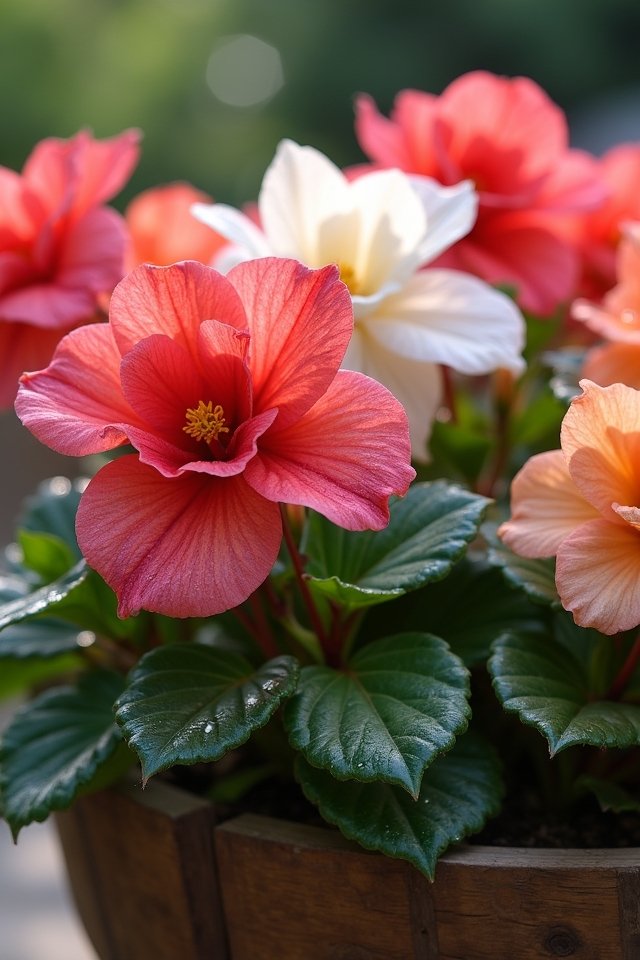 vibrant begonias for gardens