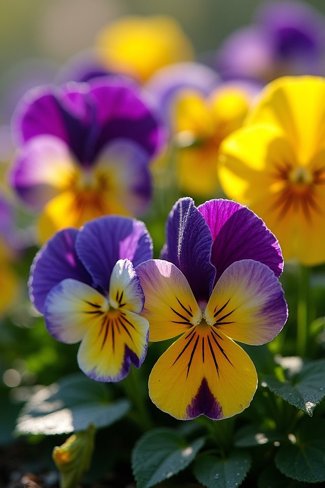 vibrant cheerful pansy varieties