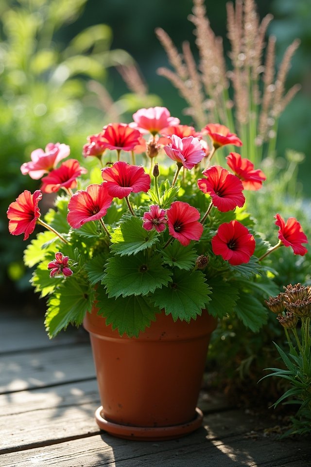 vibrant cheerful patio plants