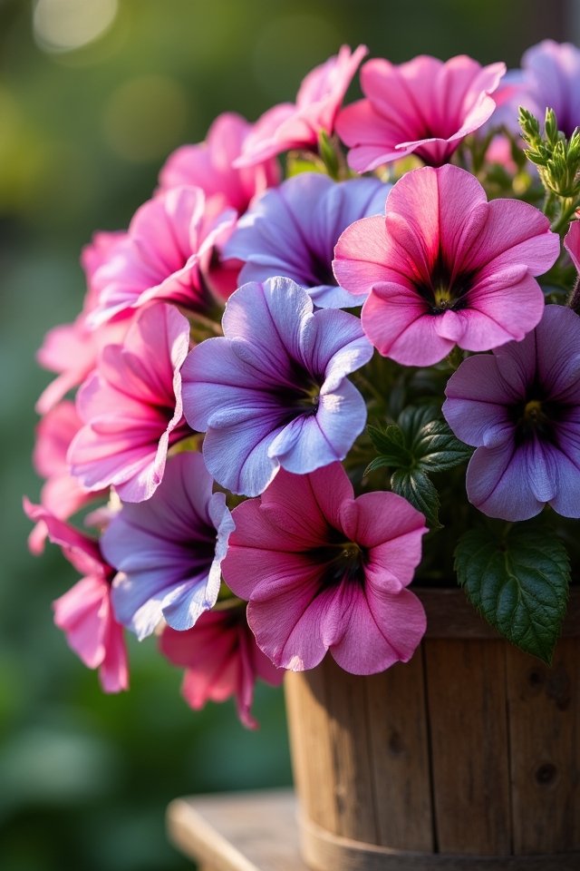 vibrant colorful container flowers
