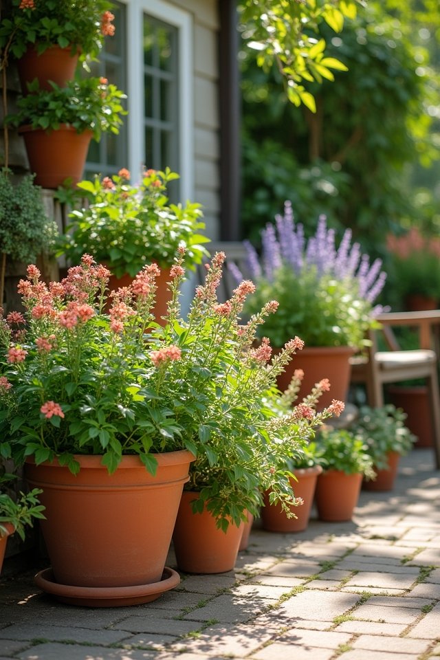 vibrant container garden arrangement