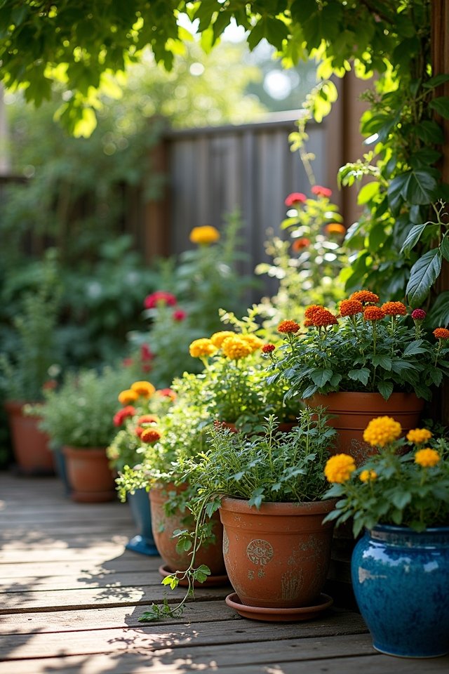 vibrant container garden arrangements