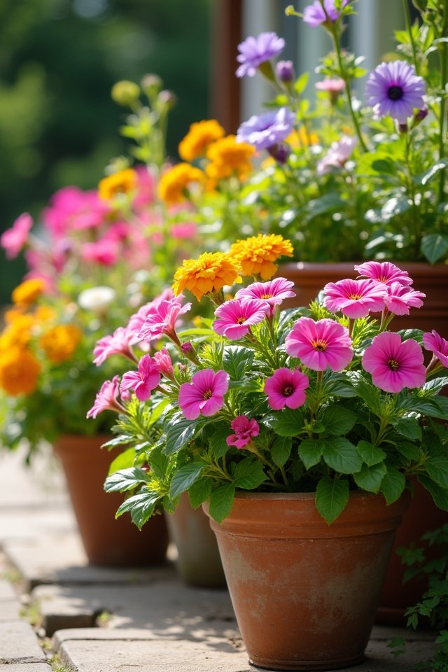 vibrant container garden design