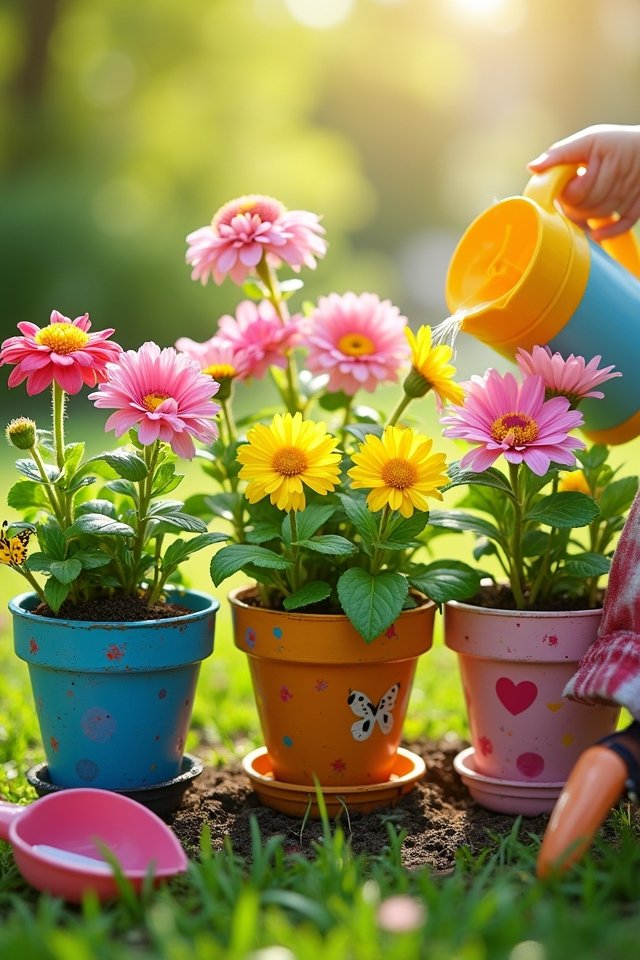 vibrant diy flower pots
