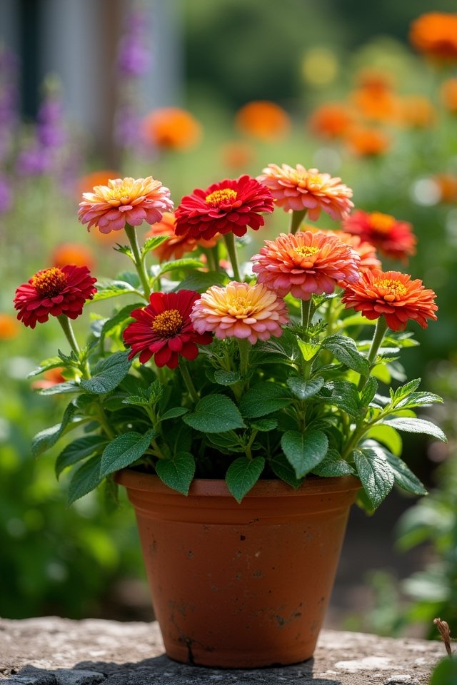 vibrant easy care container flowers