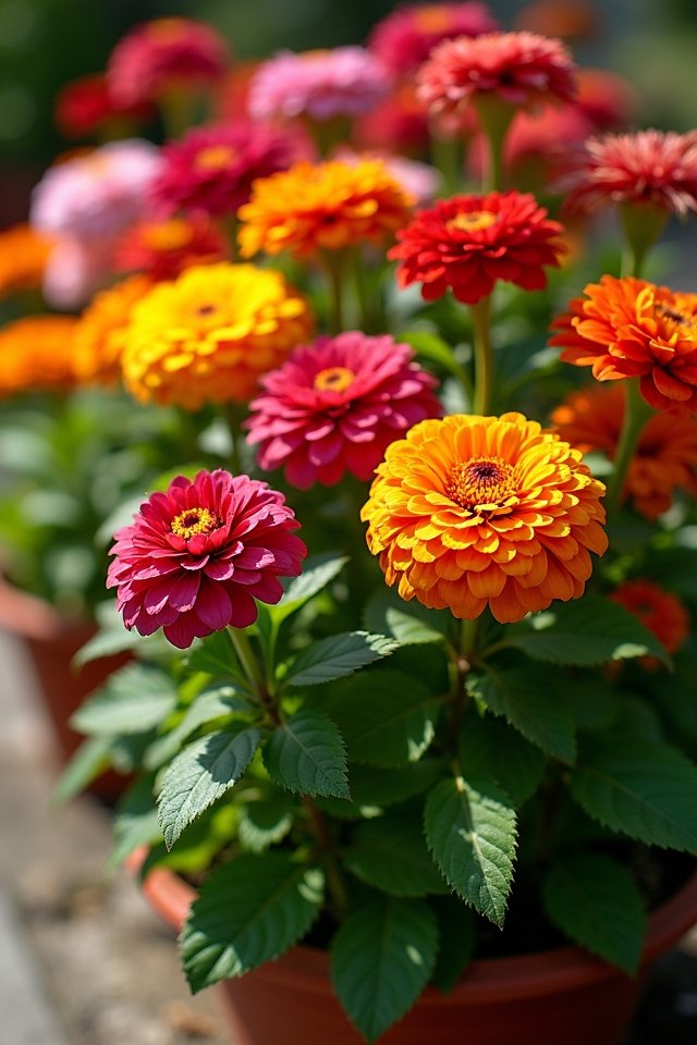 vibrant low maintenance zinnia flowers