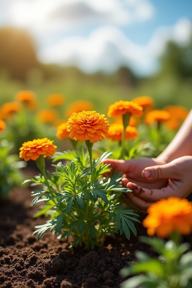 vibrant marigolds brighten gardens