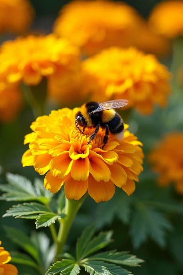 vibrant marigolds enhance gardens