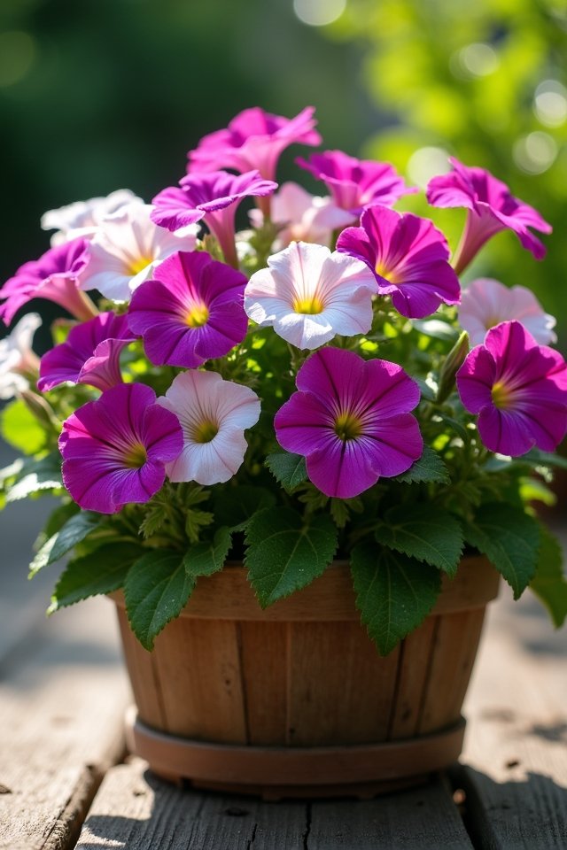 vibrant patio container blossoms