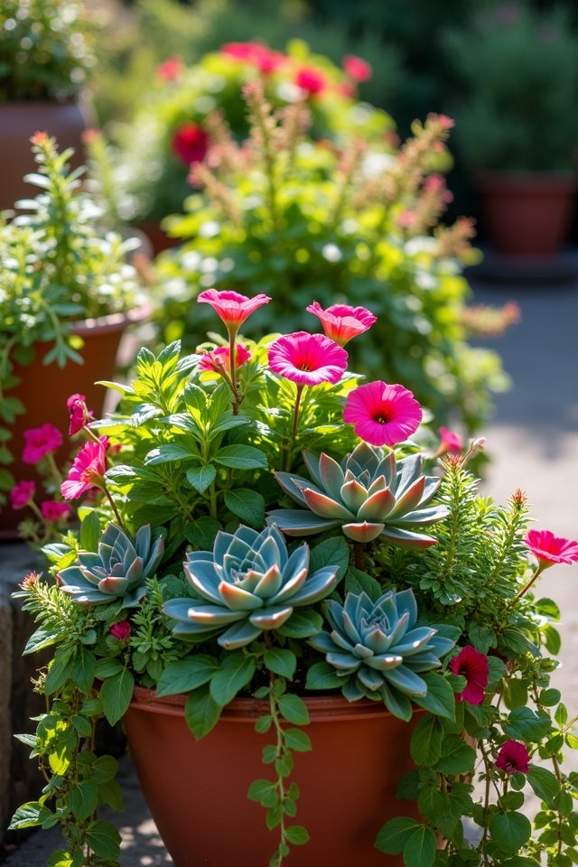 vibrant patio plant arrangements