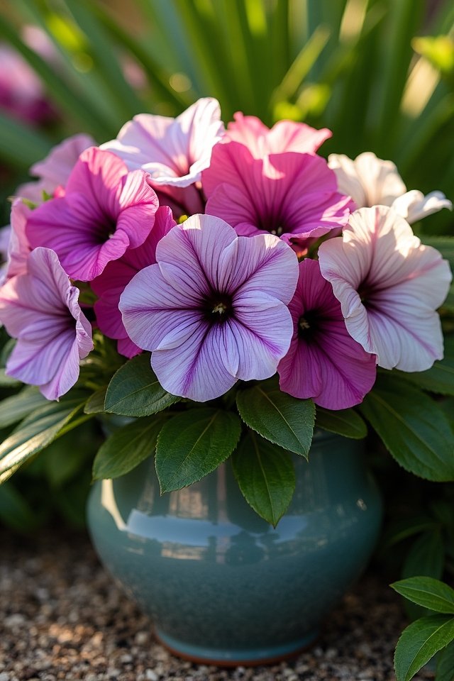 vibrant petunias for containers