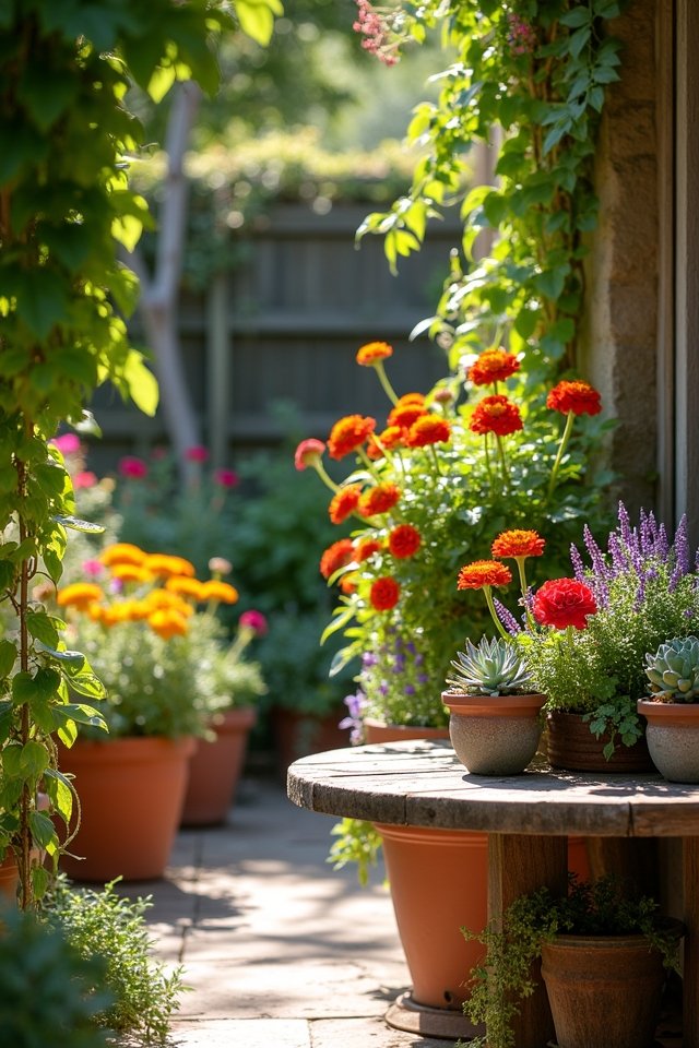 vibrant plant display combinations