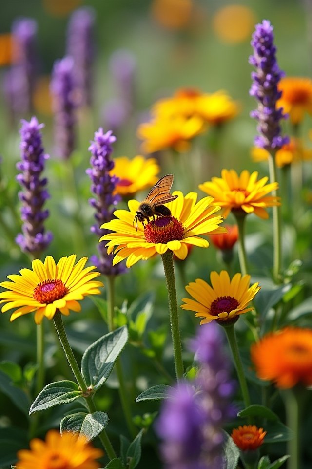 vibrant pollinator friendly garden layers