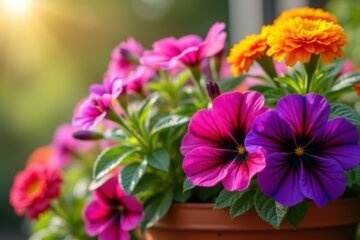 vibrant summer container flowers