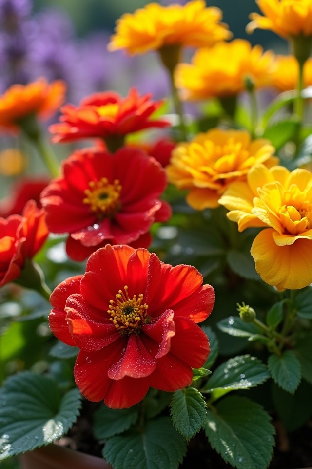 vibrant summer container garden