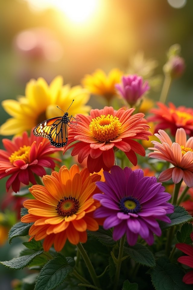 vibrant summer flowers thrive