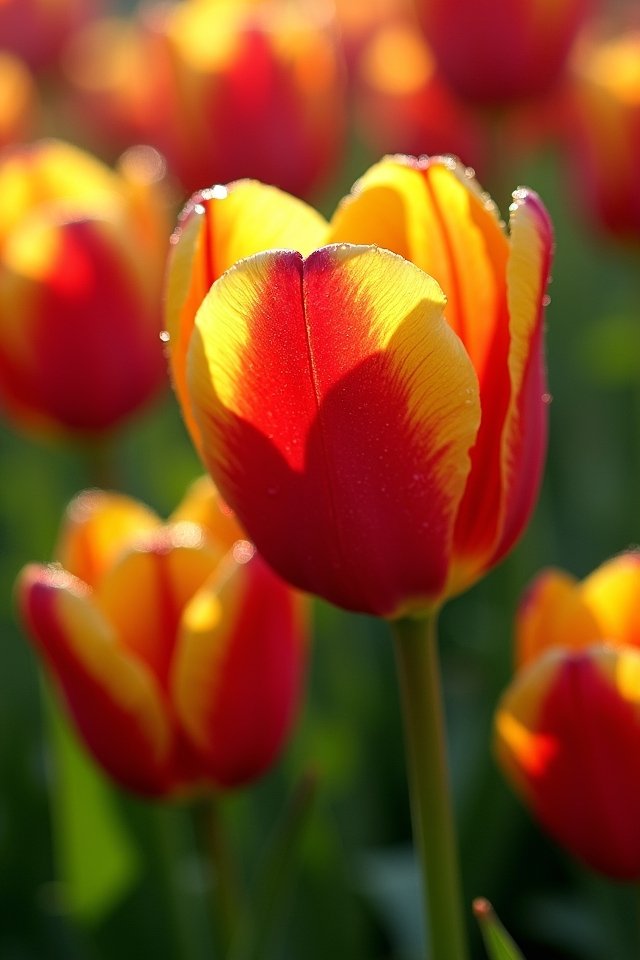 vibrant tulips brighten gardens