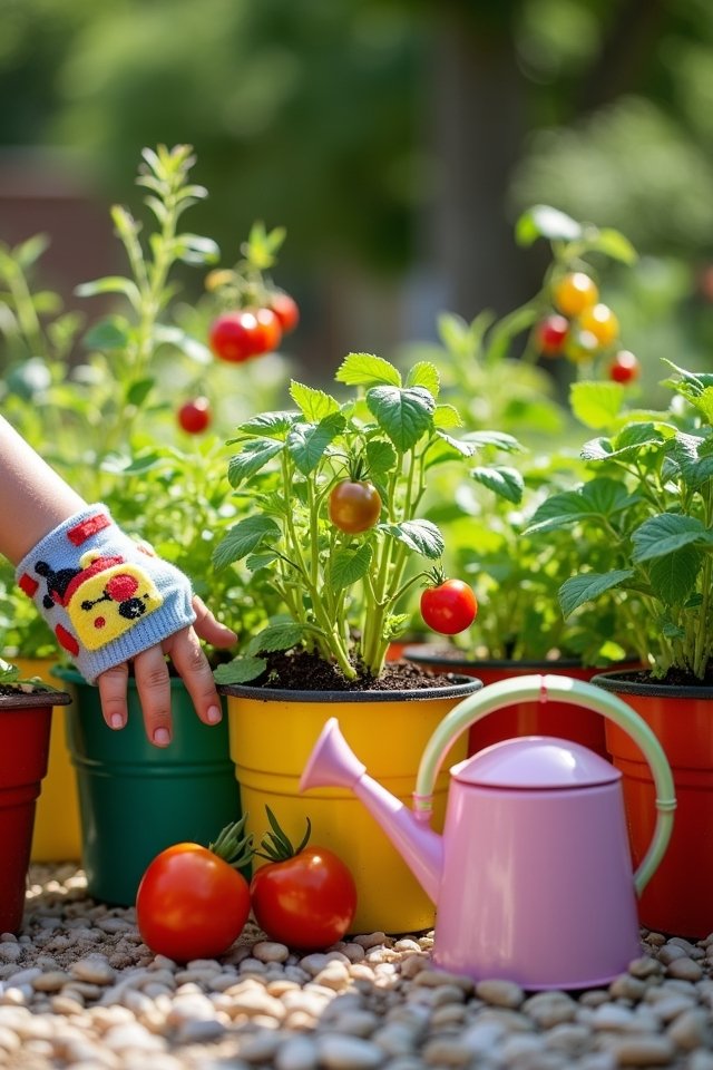 vibrant vegetable container garden