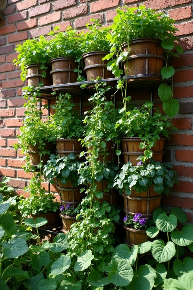 vibrant vertical garden plants