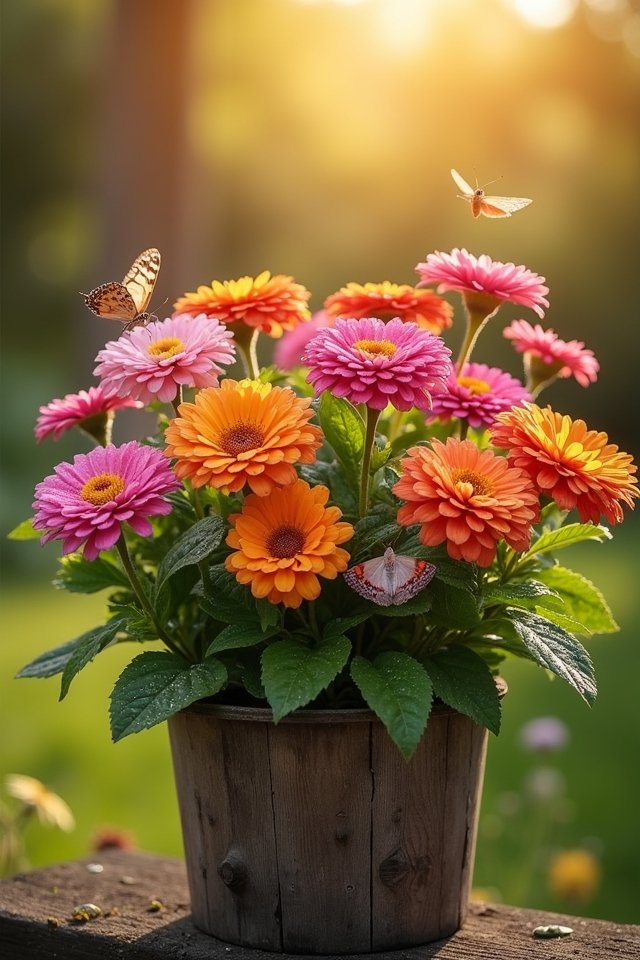 vibrant zinnias brighten gardens
