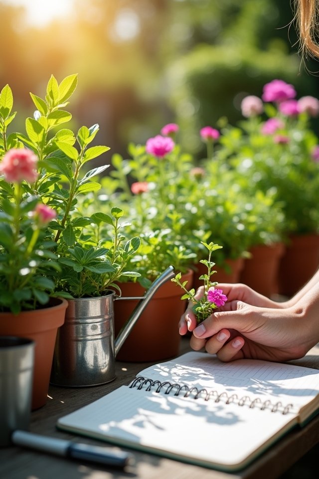watering and plant care