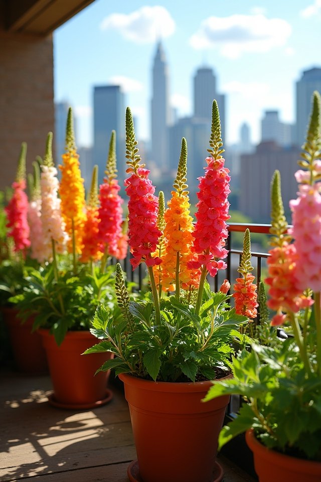 whimsical vibrant balcony blooms