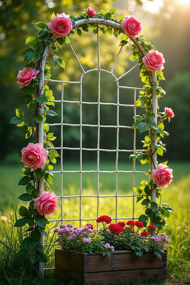 whimsical wire trellis design