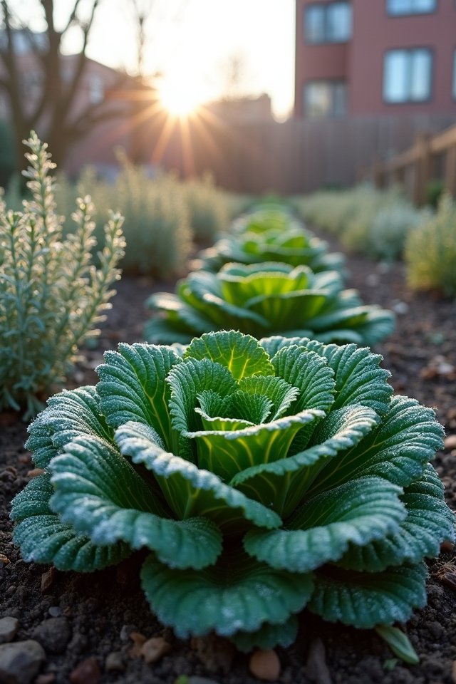 winter greens and perennials
