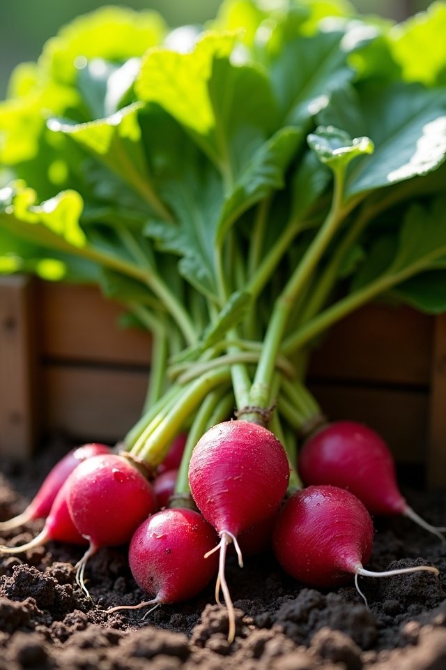 zesty crunchy colorful radishes