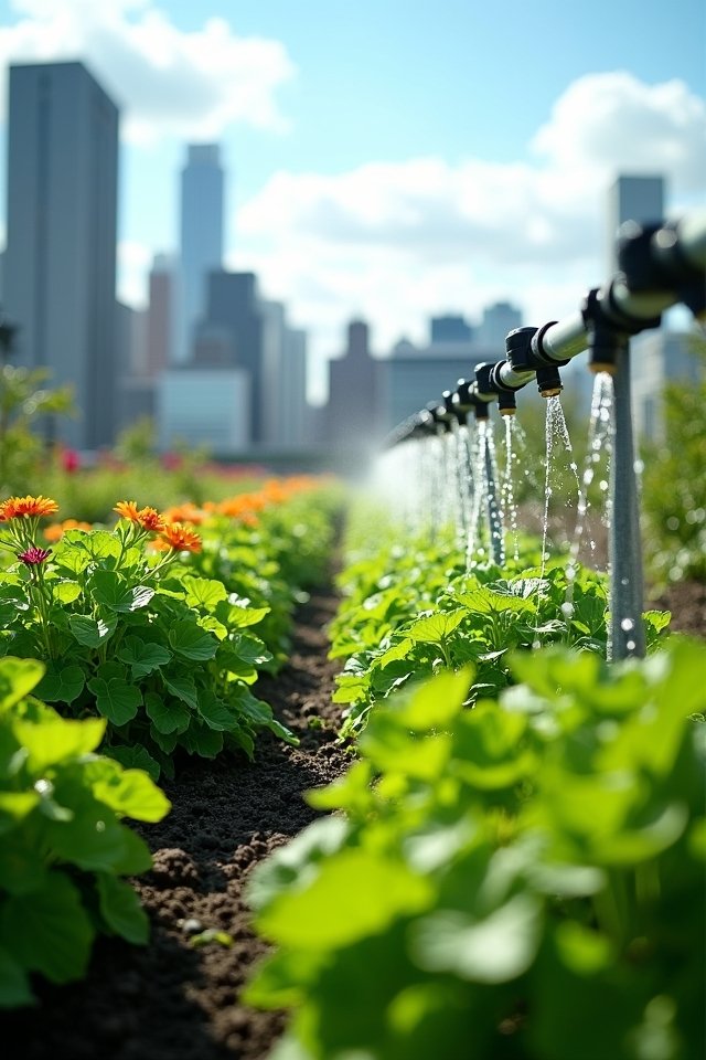 automated rooftop garden irrigation