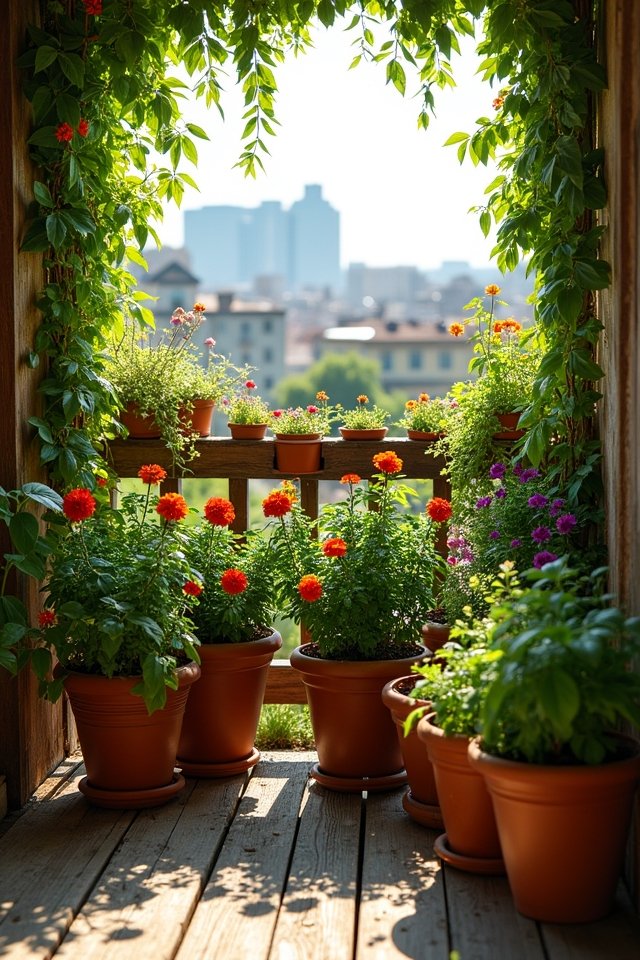 balcony container gardening benefits