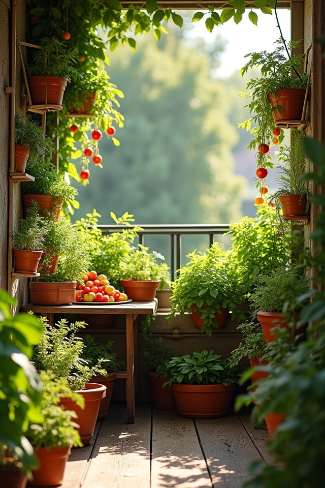 balcony edible plants gardening